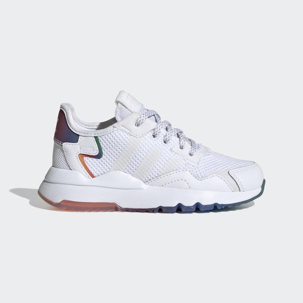 Originals Adidas Nite Jogger Barbati Romania - Albi/Negrii FV4546